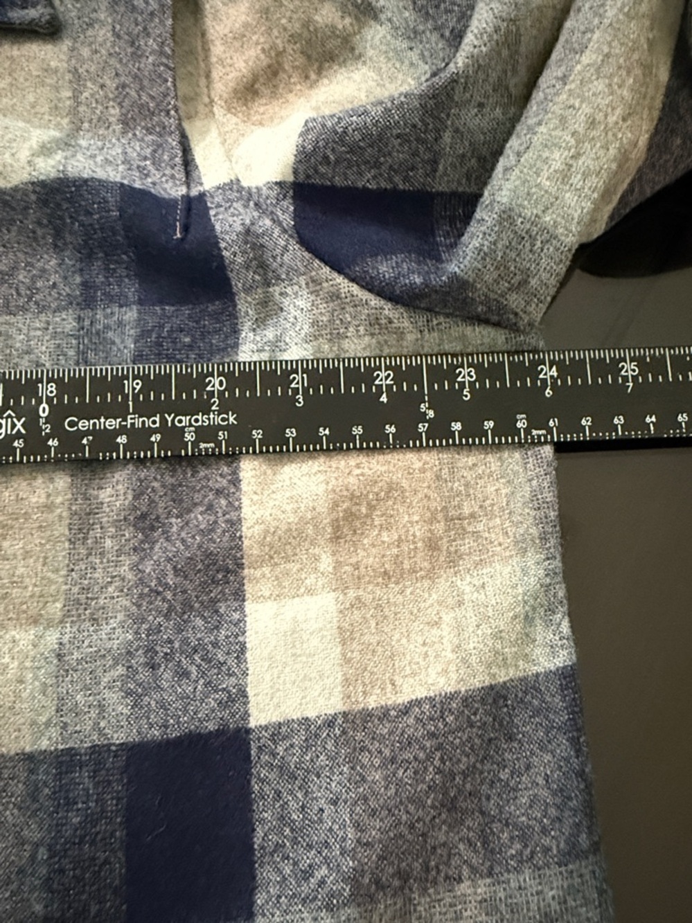 Pendleton Plaid Wool Button-Up Jacket in Navy, Cream & Tan S1 - Picture 11 of 13
